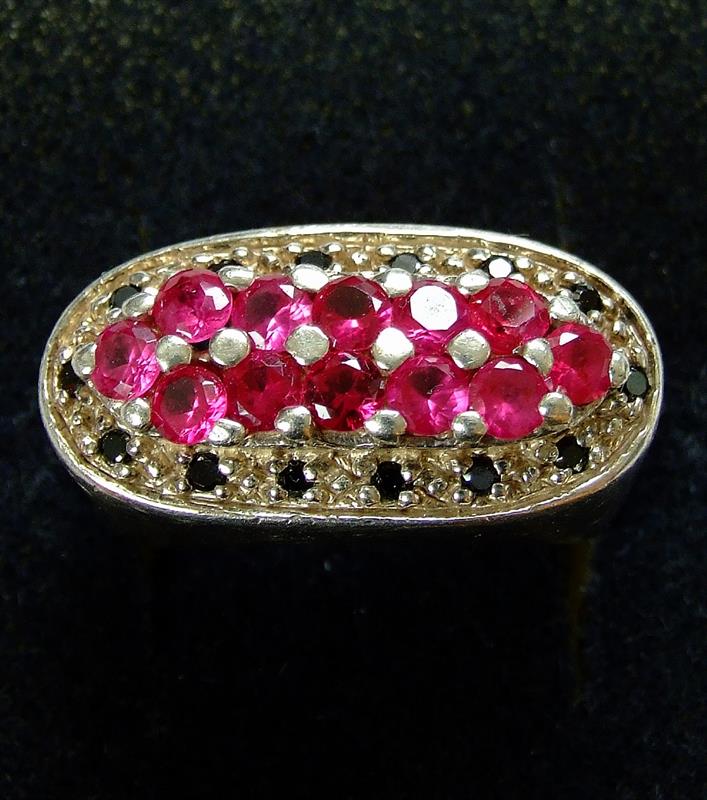 925 Ag prsten s broušenými kameny