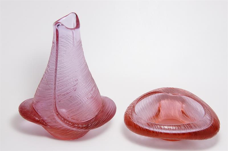 Souprava Royalit sklo s leptaným dekorem Frant. ZEMEK ŽBS