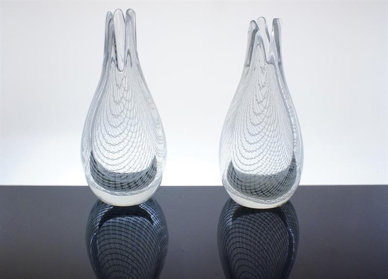 Pár váziček dekor HARRTIL R.SCHWEDLER, M.METELÁK Harrachov