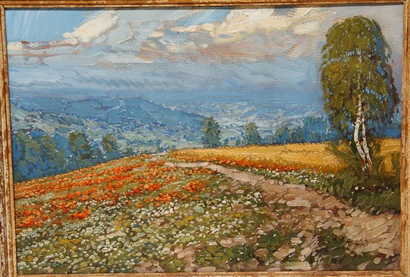 Kvetoucí horská louka - Josef STEINSKÝ impres. olejomalba