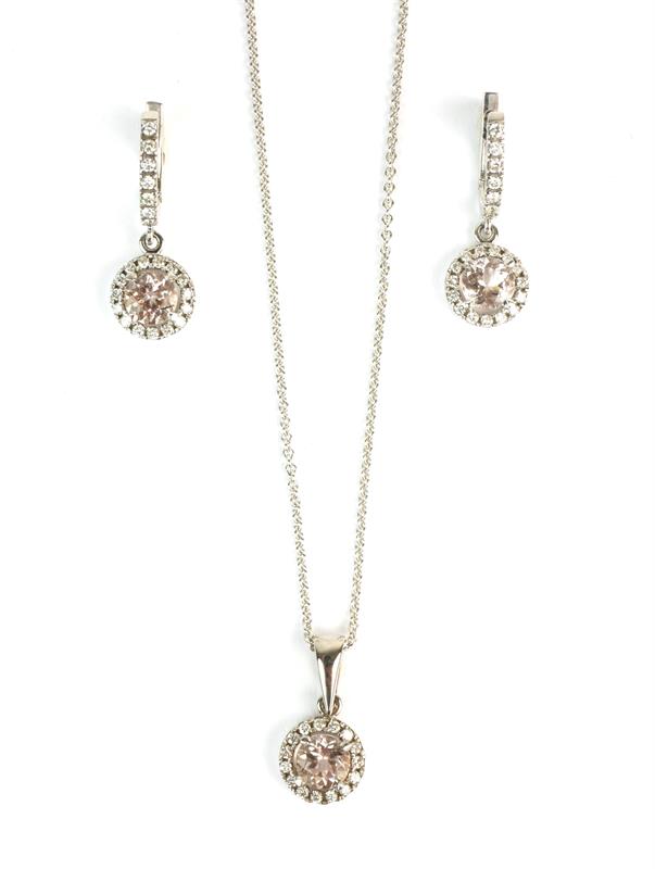 Souprava náušnic a náhrdelníku s diamanty DOLCZE
