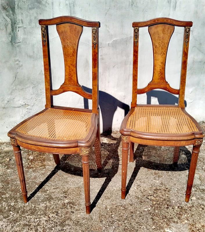 2x židle s výpletem