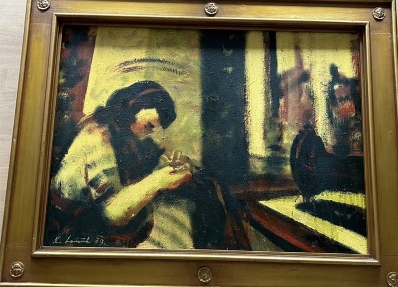 Karel Souček ,olej na plátně ,motiv Švadlena