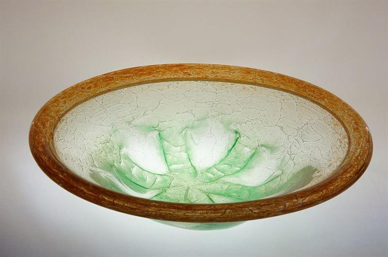 Veliká mísa se zataveným dekorem - IKORA GLASS