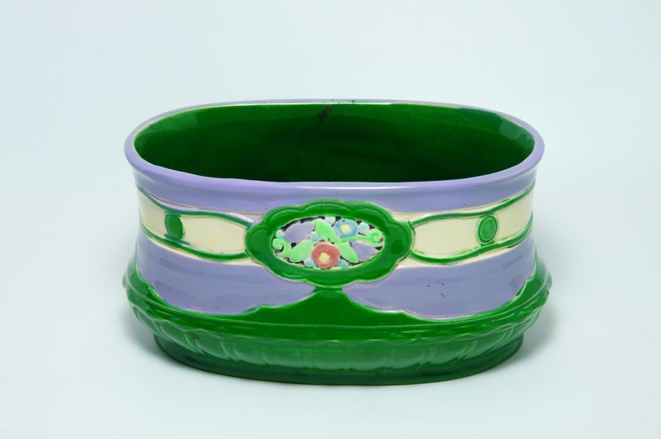 Krásně barevná secesní žardiniera EICHWALD