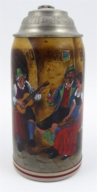 Keramický korbel - muzicírování