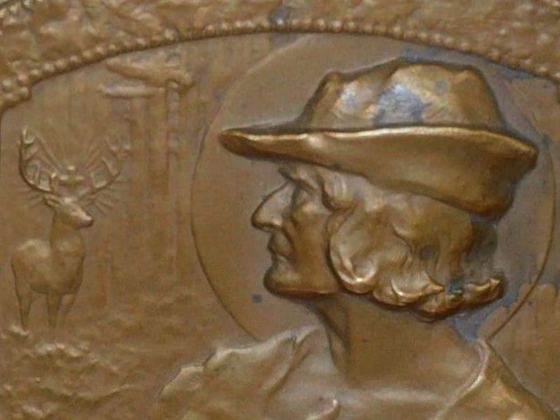 JOSEF PRINZ - HUBERT, bronzový reliéf na mramoru