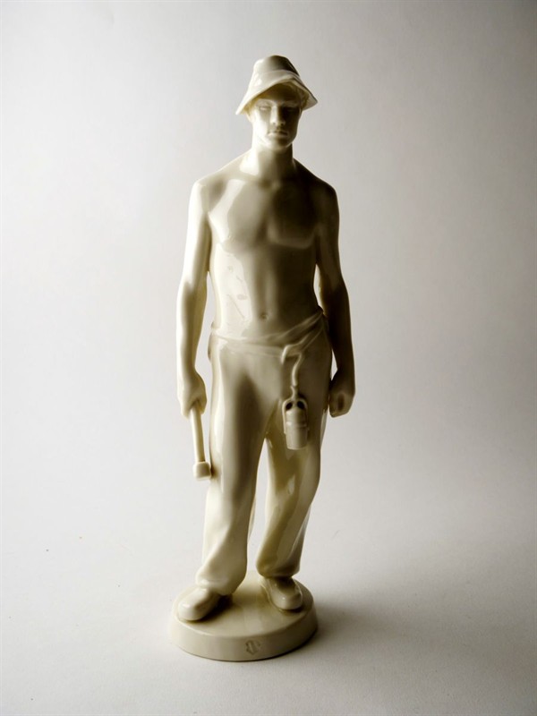 Porcelánová figurka horníka - Nymphenburg
