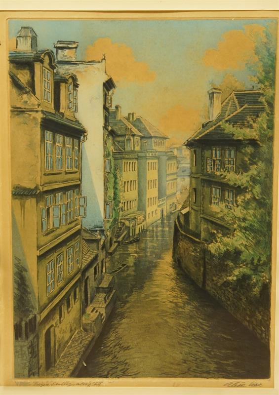 Pražské Benátky - Čertovka autorský tisk Aleša VAIC