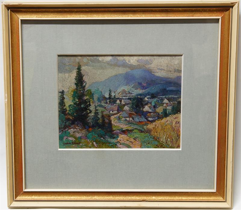 Horská vesnička v Beskydech - Ludvík DOBEŠ, olejomalba