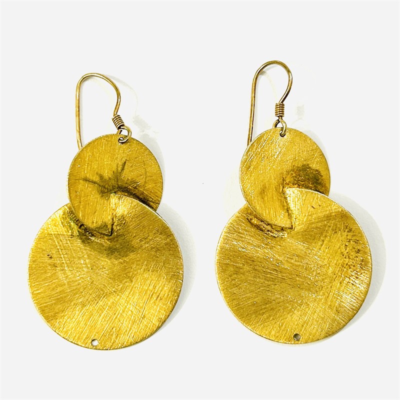 Stříbrné zlacené ateliérové náušnice