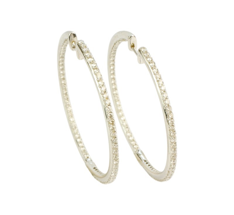 Zlaté náušnice s brilianty - kruhy