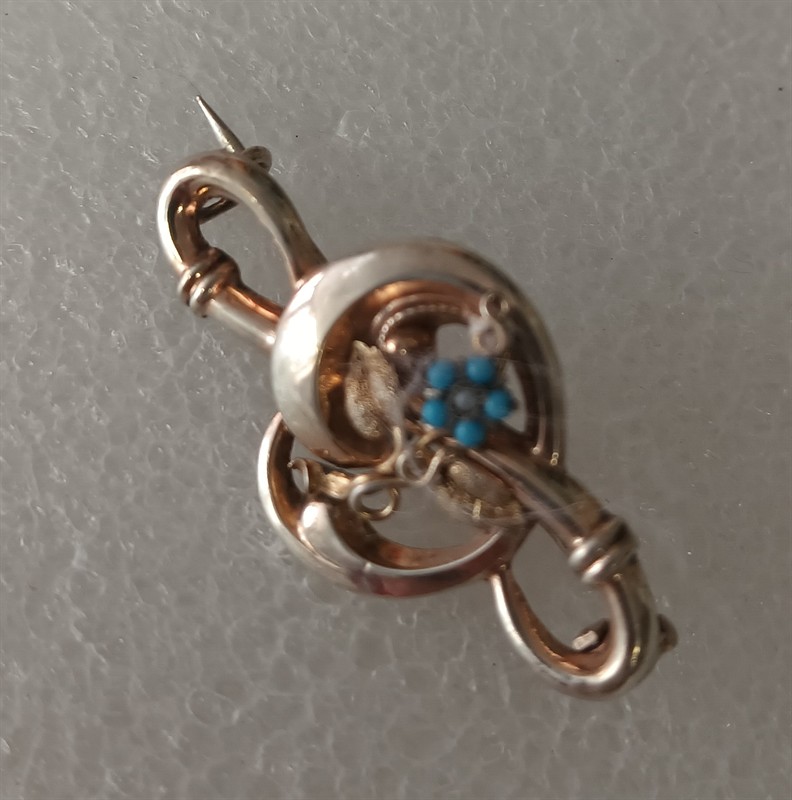 Secesní brož houslový klíč