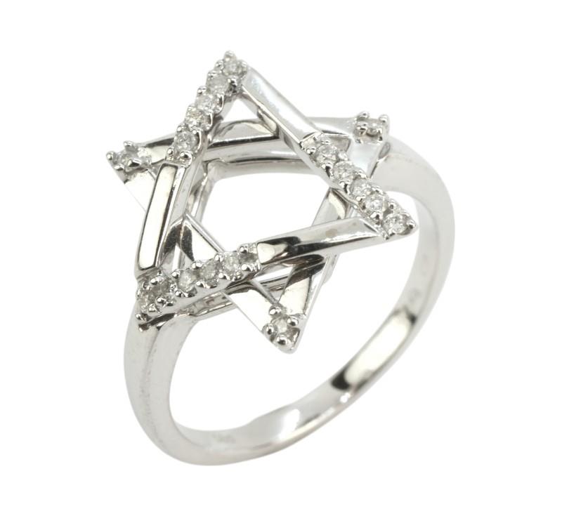 Zlatý prsten s diamanty – hvězda