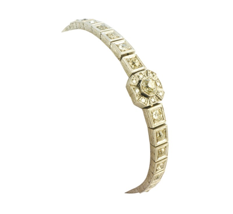 Briliantový náramek - art deco