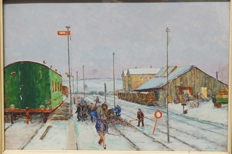 Výměna výhybky - nádraží Hlinsko v Č. Vincenc ČERVINKA 1962