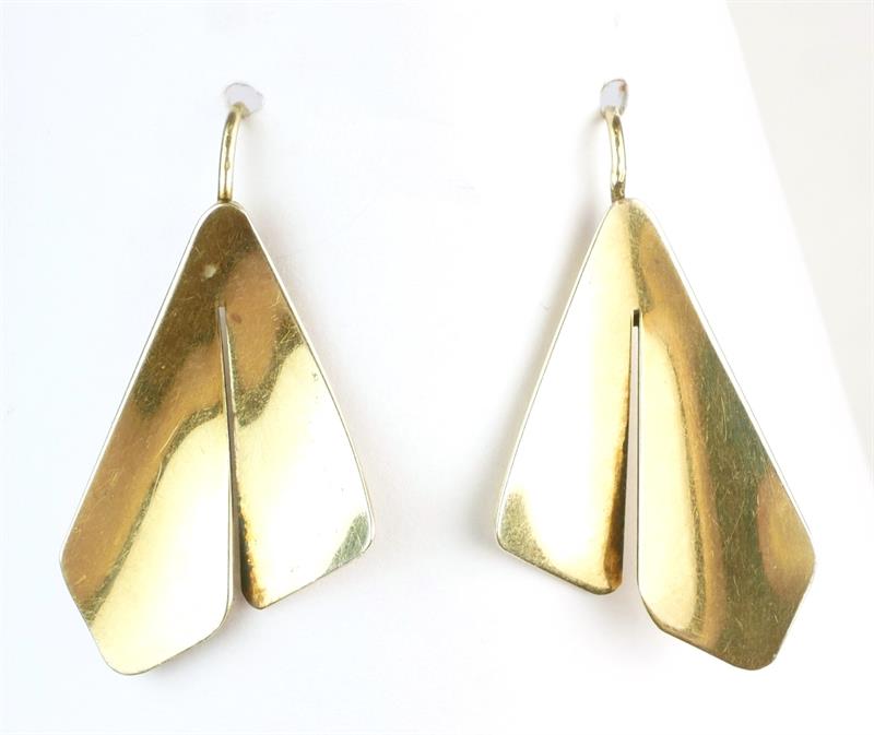 Stříbrné zlacené náušnice