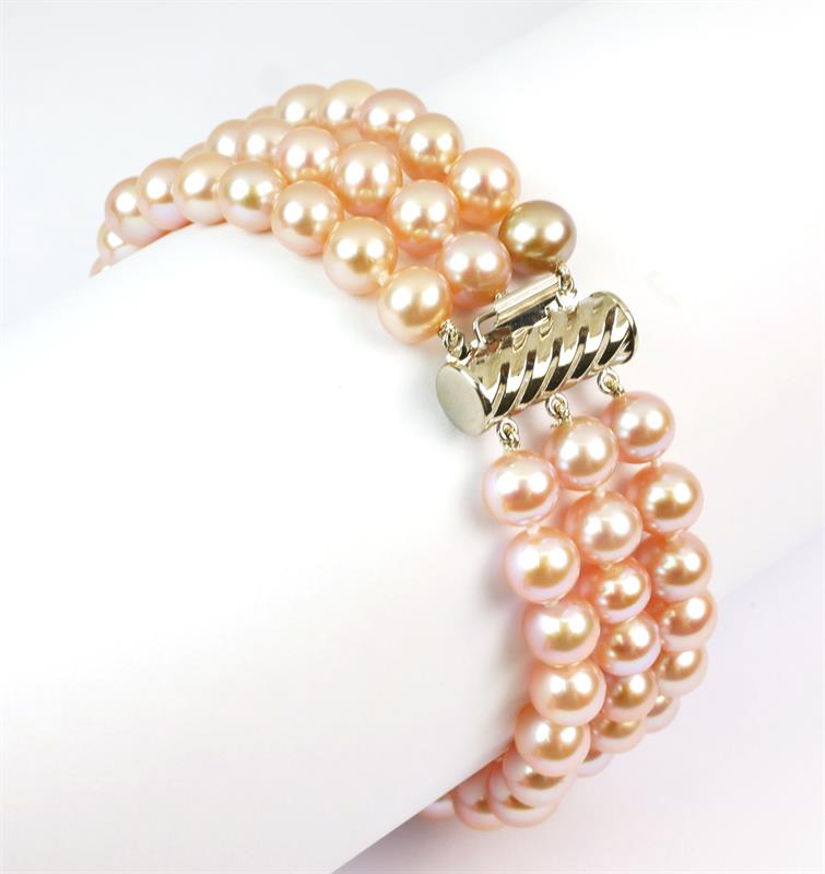 Zlatý perlový náramek