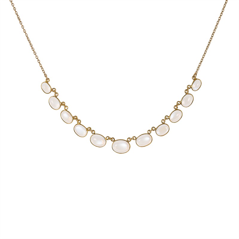 Zlatý náhrdelník s měsíčními kameny