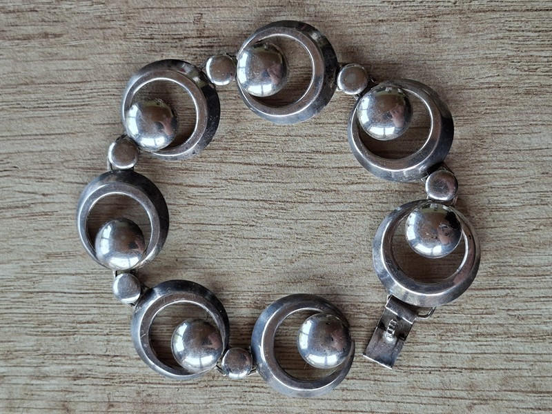 Náramek ArtDeco stříbro 900/1000