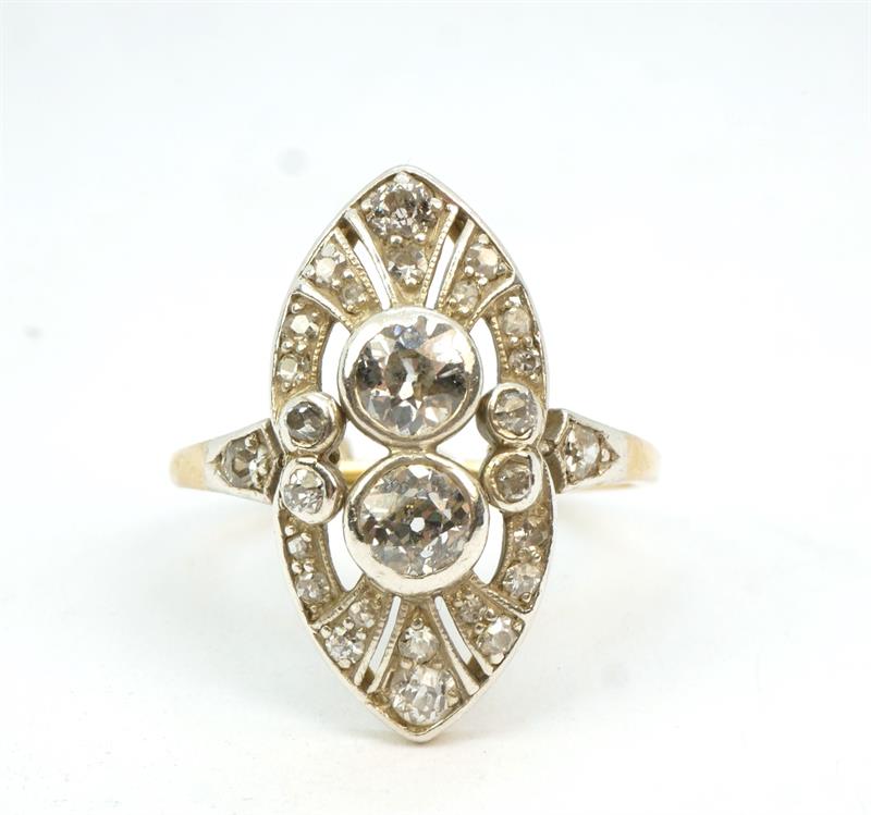 Zlatý prsten s brilianty 0,79 ct