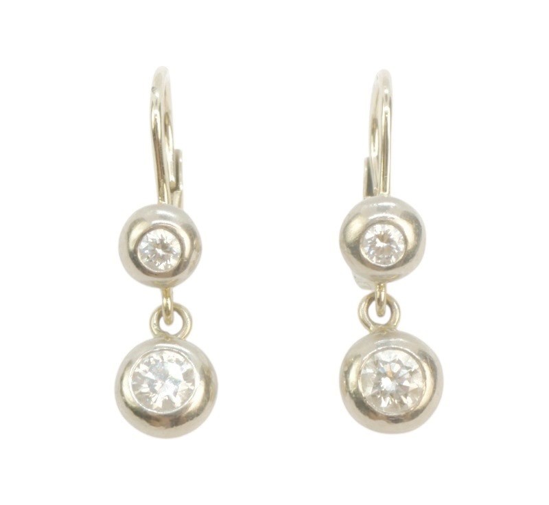 Briliantové náušnice - sněhuláci - celkem 0,70 ct (VS, G)