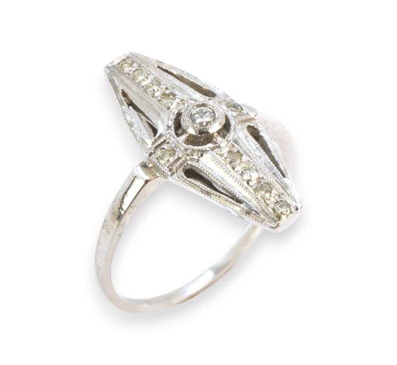 Zlatý prsten s brilianty