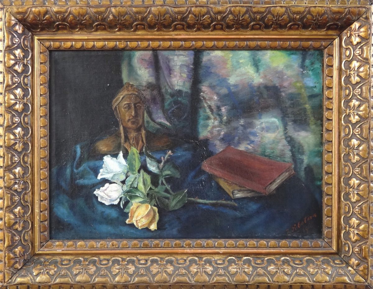 Z.Sobotova - Zátiší s bystou Danta