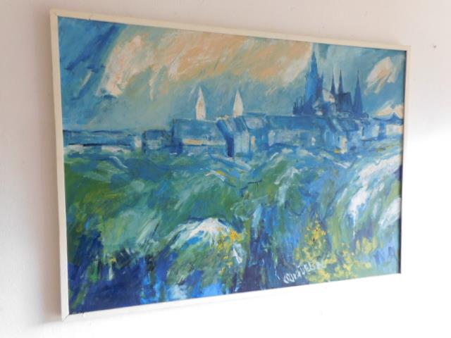 PRAŽSKÝ HRAD OLEJ NA PLÁTNĚ