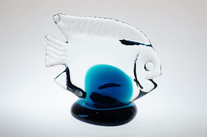 RYBA - figurální plastika z hutního skla Ladislav OLIVA st.