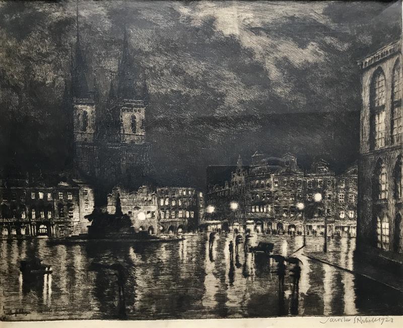 Jaroslav Skrbek: Večer na Staroměstském náměstí 1923