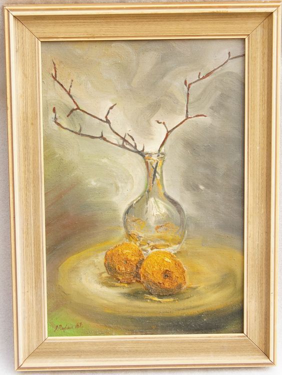 Zátiší Karafa a dva pomeranče - Josef PAJAS 1961