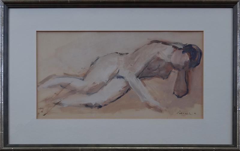 René Šebestík - Ležící akt dívky