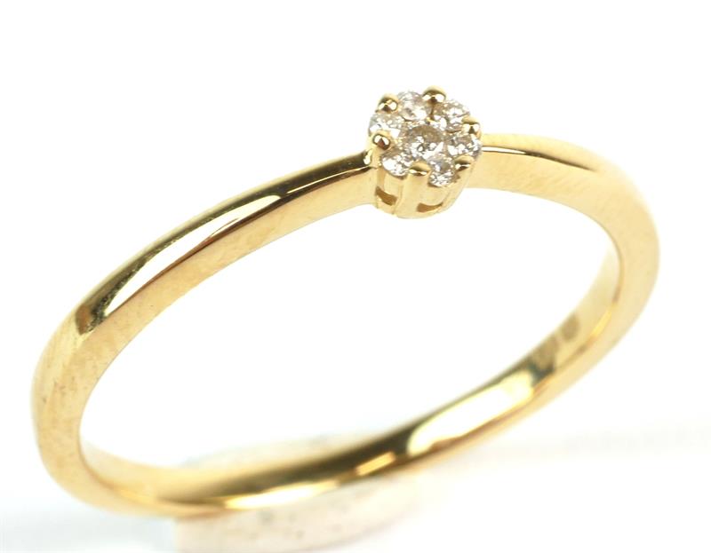 Zlatý prsten s brilianty