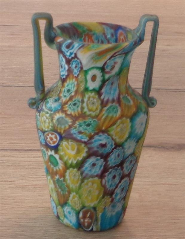 Dvouuchá váza ,,Millefiori"