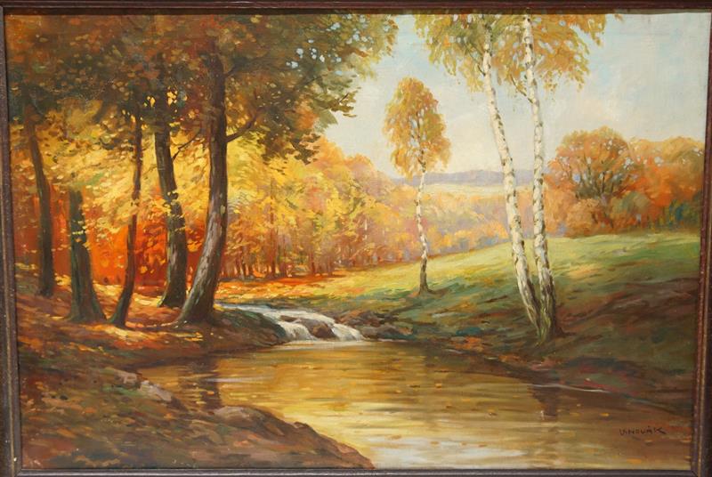 Podzimní nálada, komorní krajina s potokem - Vladimír NOVÁK