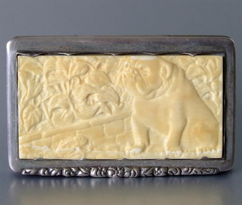 Ag krabička s buldočkem, punc, tabatěrka