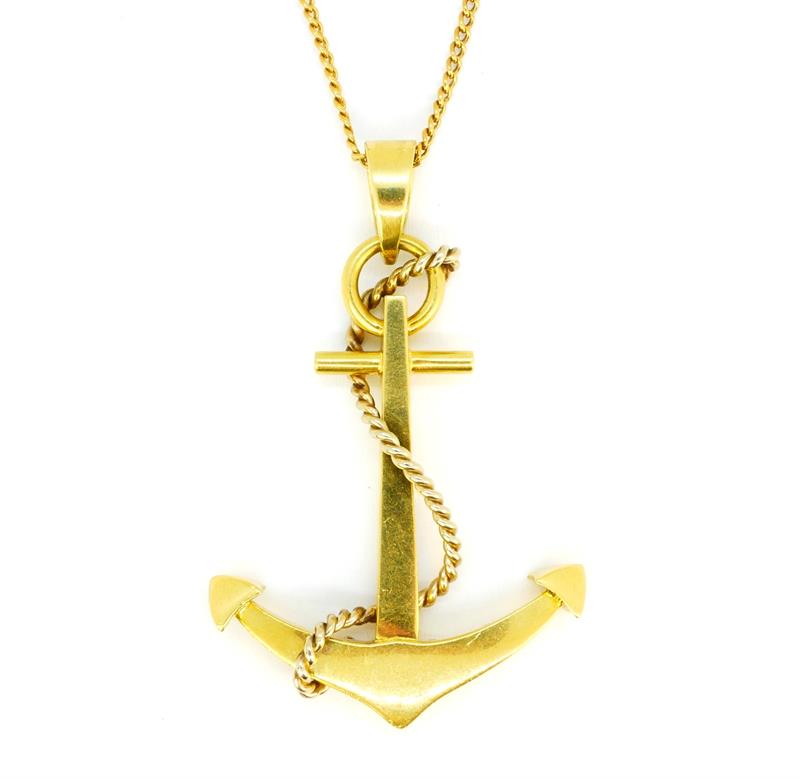 Zlatý náhrdelník - kotva