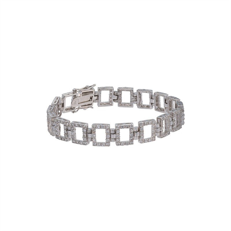 Stříbrný náramek se zirkony