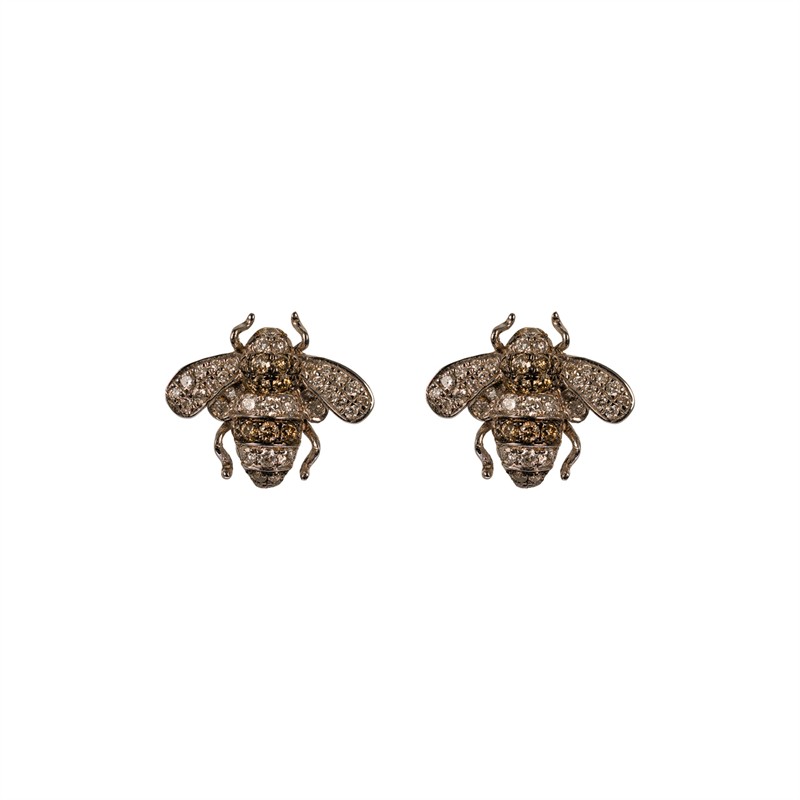 Zlaté náušnice s přírodními diamanty