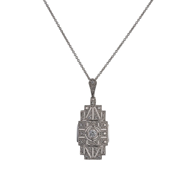 Diamantový náhrdelník z bílého zlata 0,15 ct