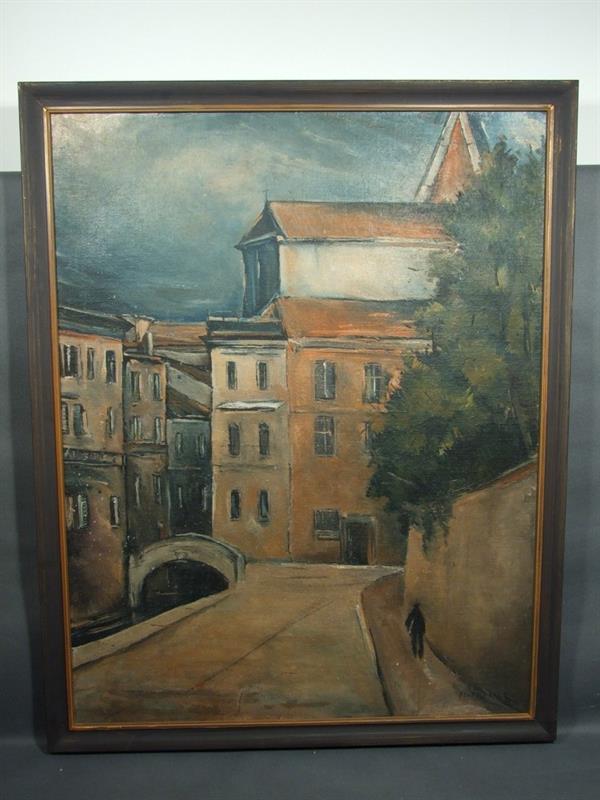 Arnošt Folprecht 1902-1977 Městský pohled, olej na plátně