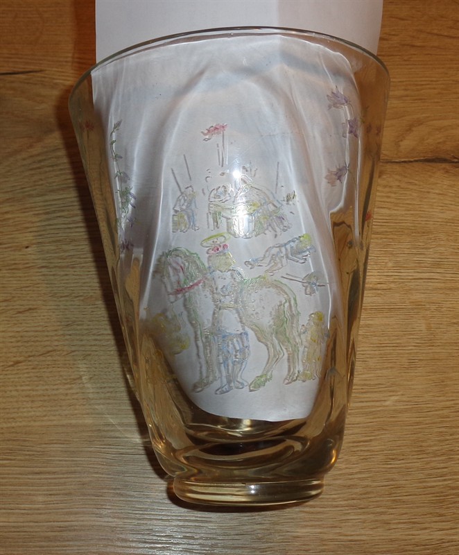 Váza Sv.Václav a flákači v Blaníku (ročníková práce 1942)