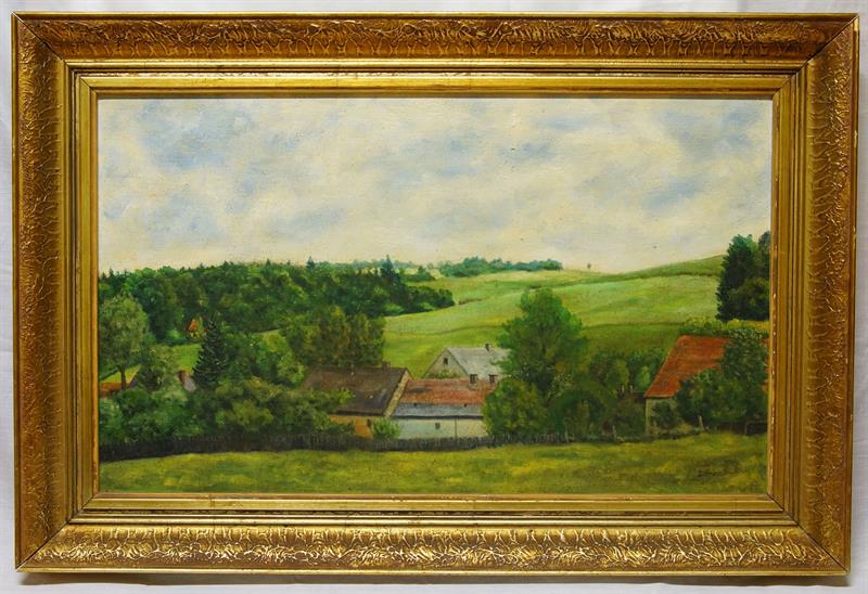 Podhorský motiv - Jizerské hory, olejomalba sign. DITTRICH