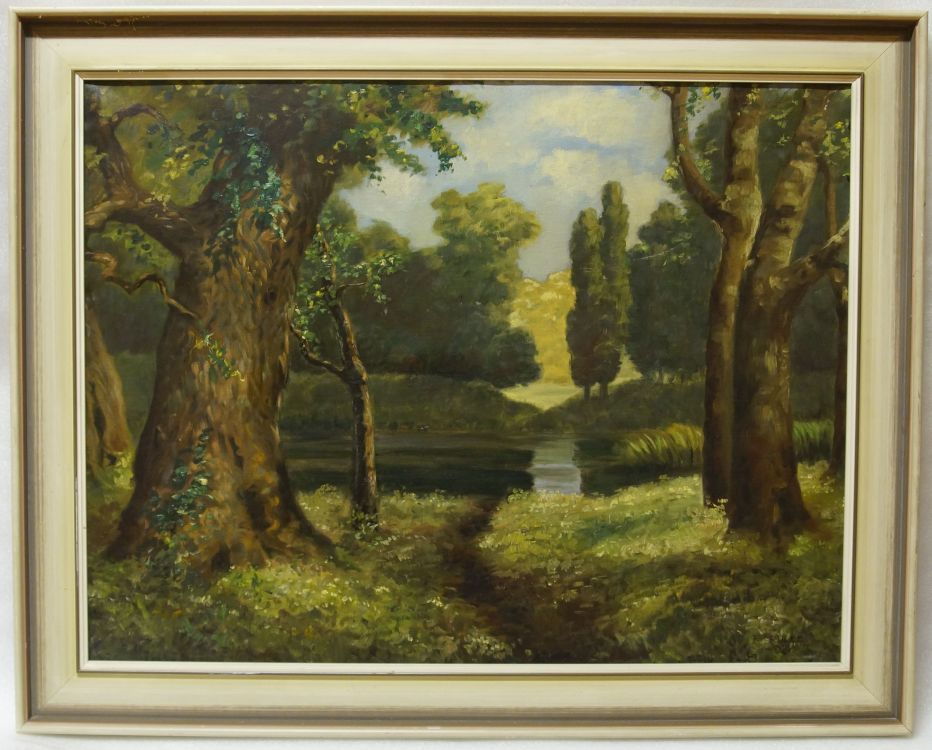 Cesta k tůni - František PULEC, olejomalba galerijního formátu