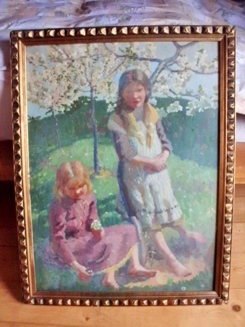 Obraz- Děti v sadu - Procházka 1915