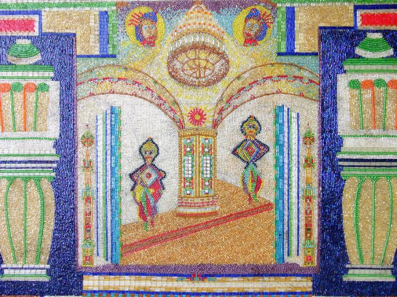 Velký obraz ze skleněných perliček, Jablonecko ?