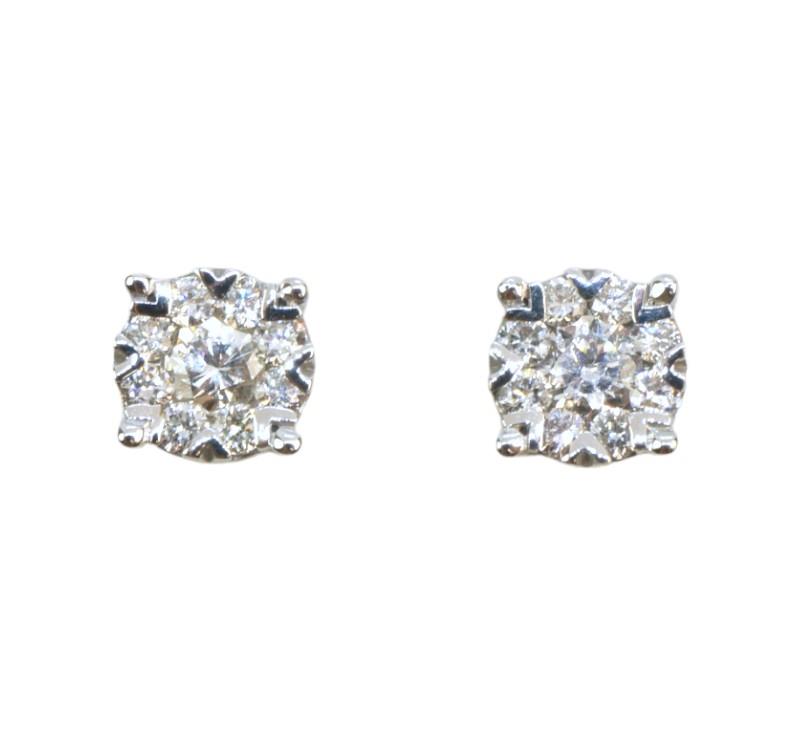 Zlaté náušnice s brilianty