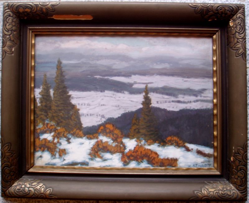 Karel Schadt: Zimní krajina.