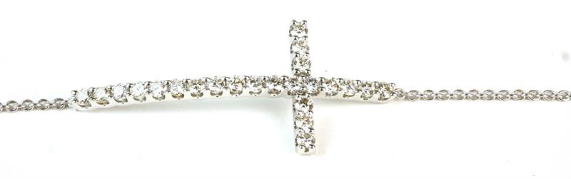 Zlatý náramek s brilianty, 1,1 ct